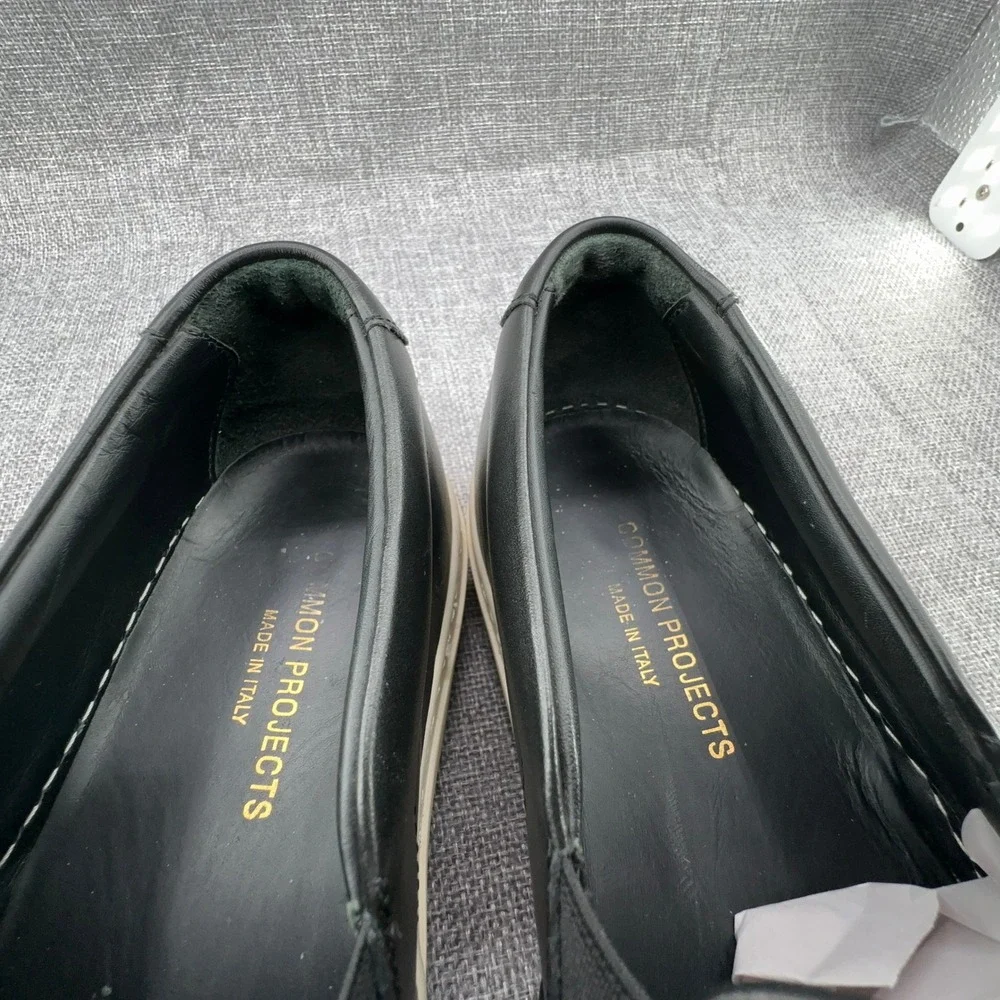 Common Projects Slip On Sneaker Size EU 41 READ DESC Black Leather Made in Italy